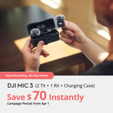 DJI Mic 3 (2 TX + 1 RX + Charging Case)